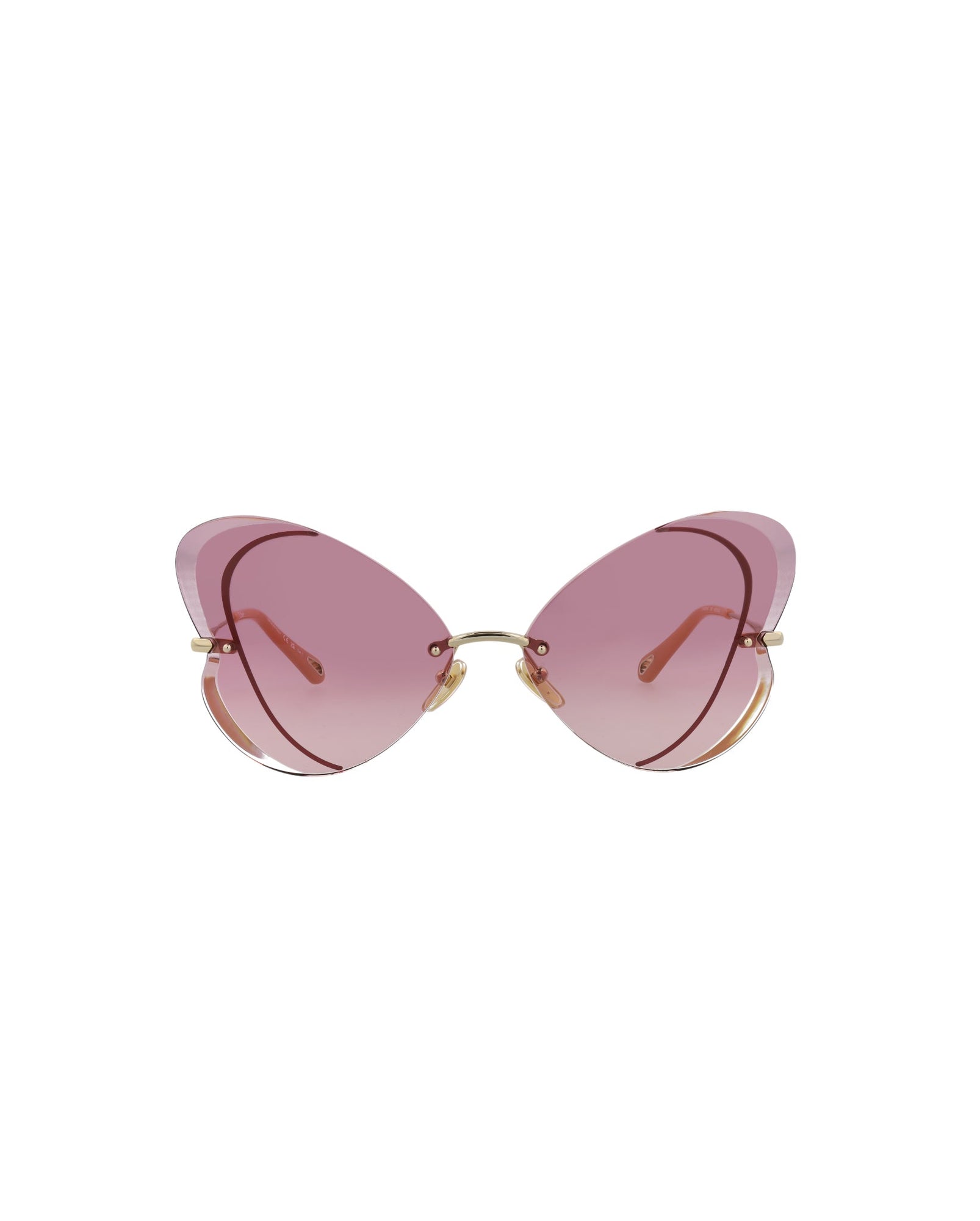 Chloe Cat Eye Metal Sunglasses | Gold