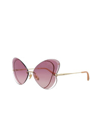 Chloe Cat Eye Metal Sunglasses | Gold