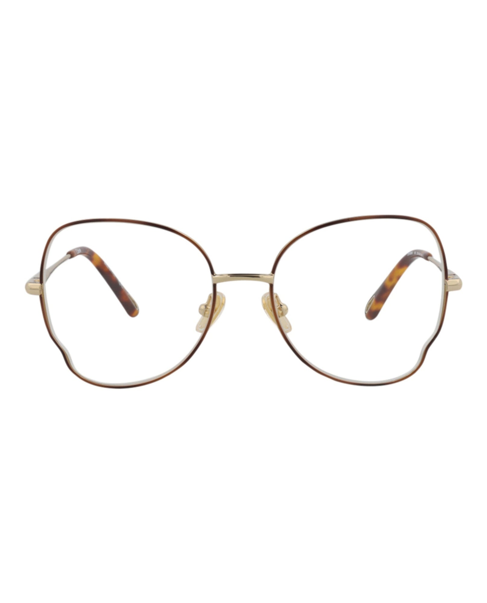 Chloe Round Metal Optical Frames | Havana