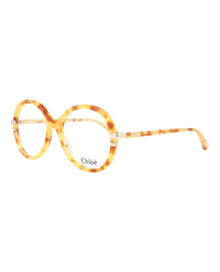 Chloe Round Bio Acetate Optical Frames | Havana