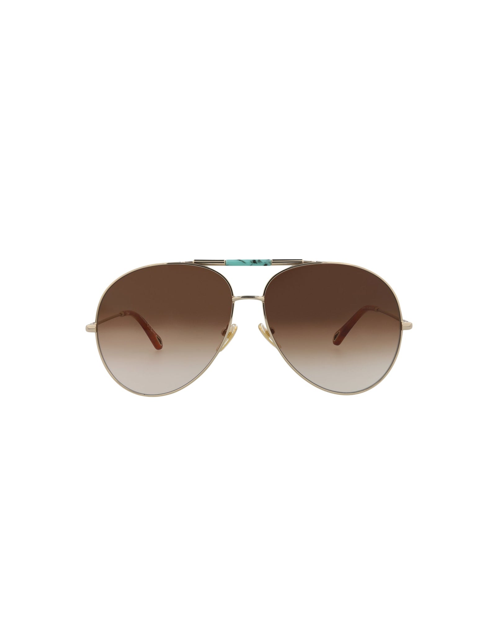 Chloe Aviator Metal Sunglasses | Gold