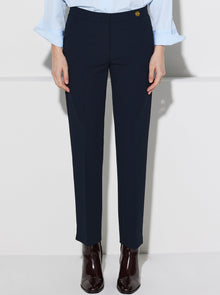 Charlotte Stretch Crepe Pant | Navy