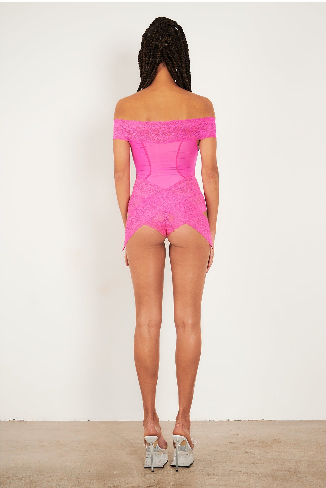 Charm Romper | Harlot Pink
