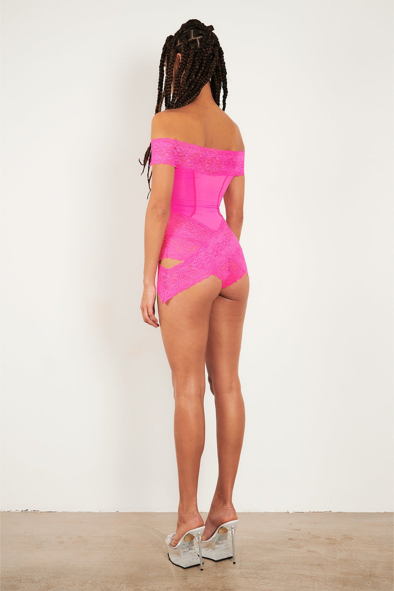 Charm Romper | Harlot Pink