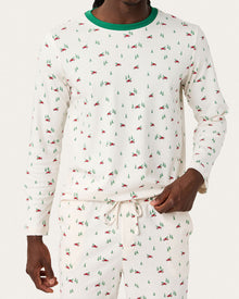 Mens | Chase PJ Set in Big Red Trucks | Snow