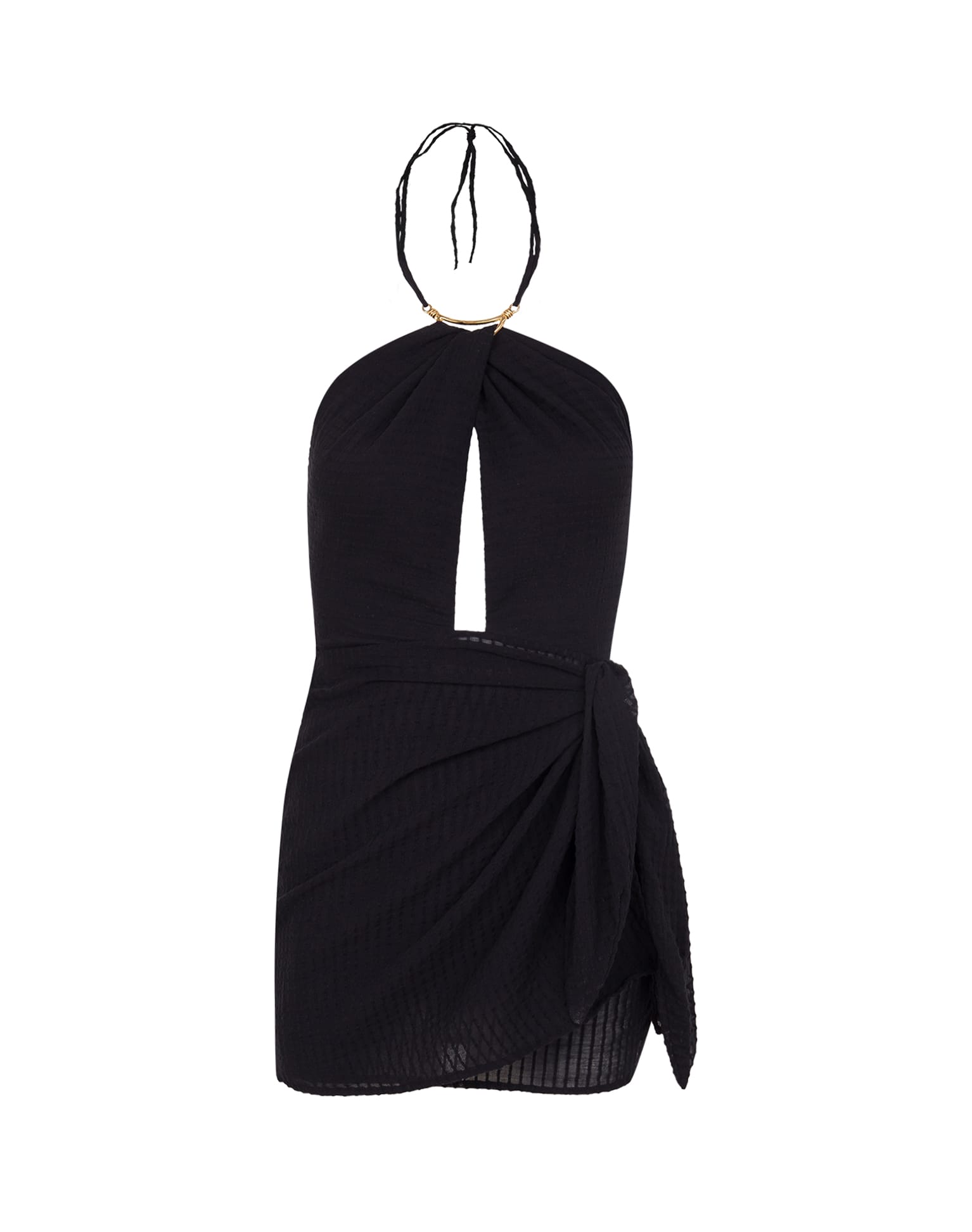 Camille Detail Short Dress | Black