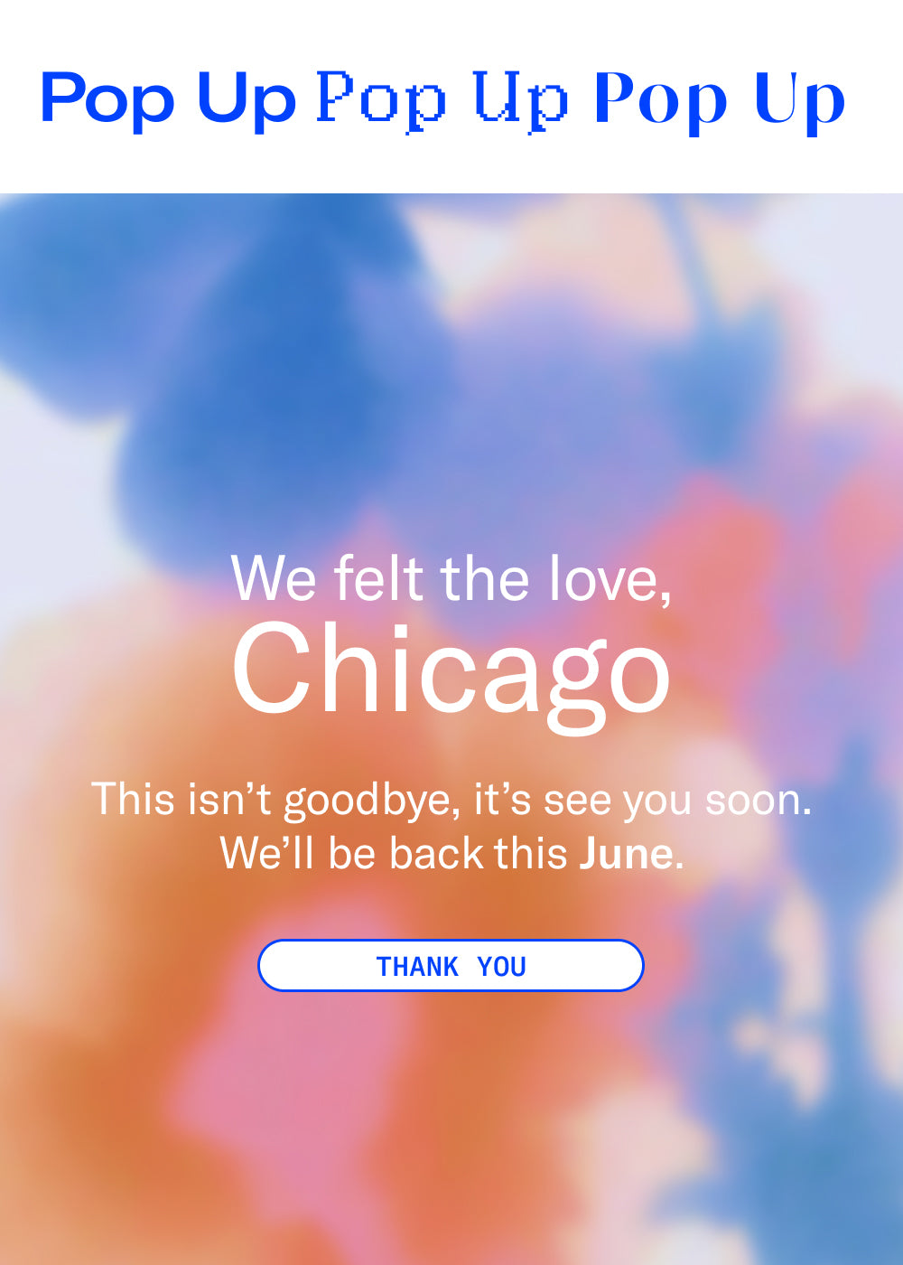 Chicago Pop-Up Returns June 2026