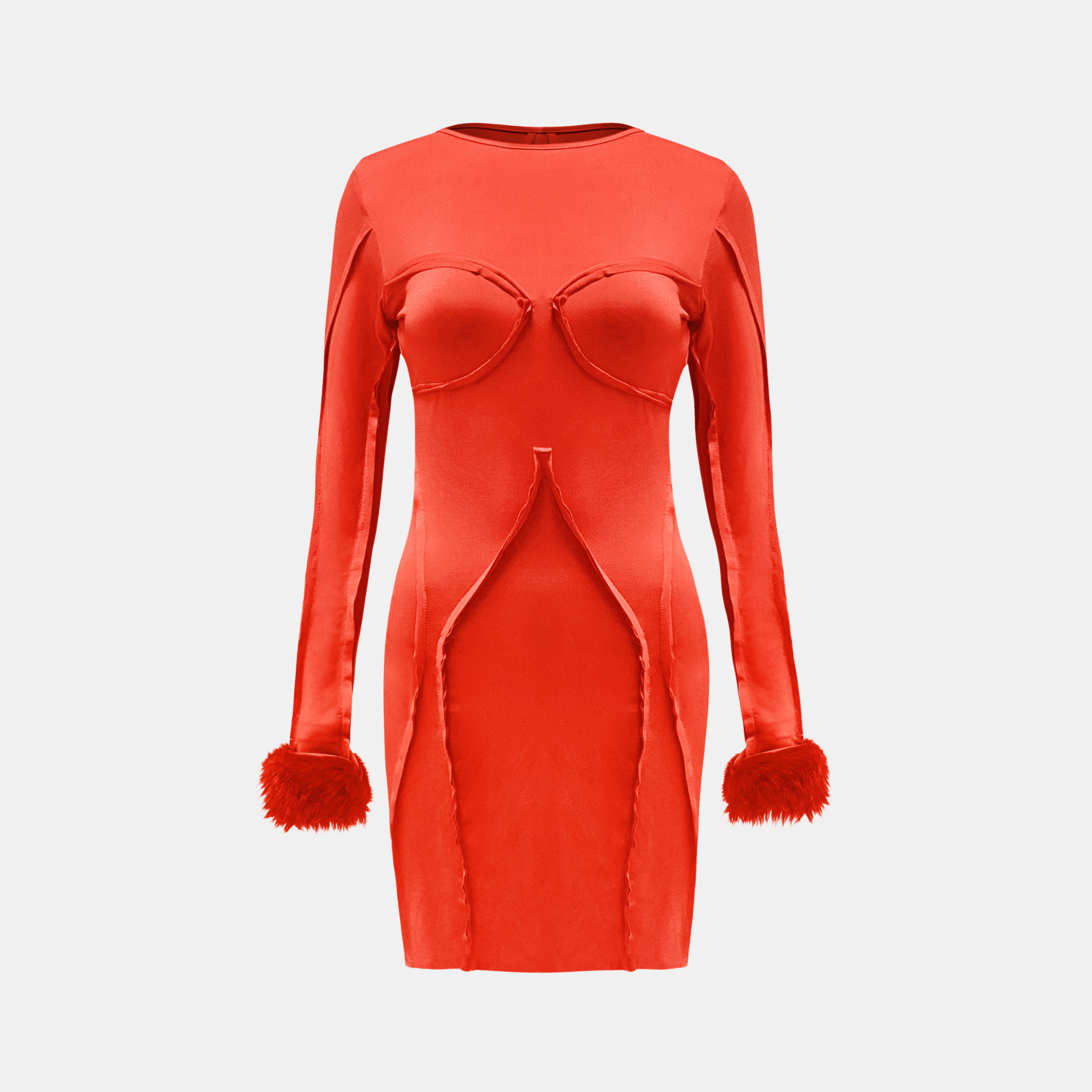 OW Collection CIARA Mini Dress Account 022 - Red