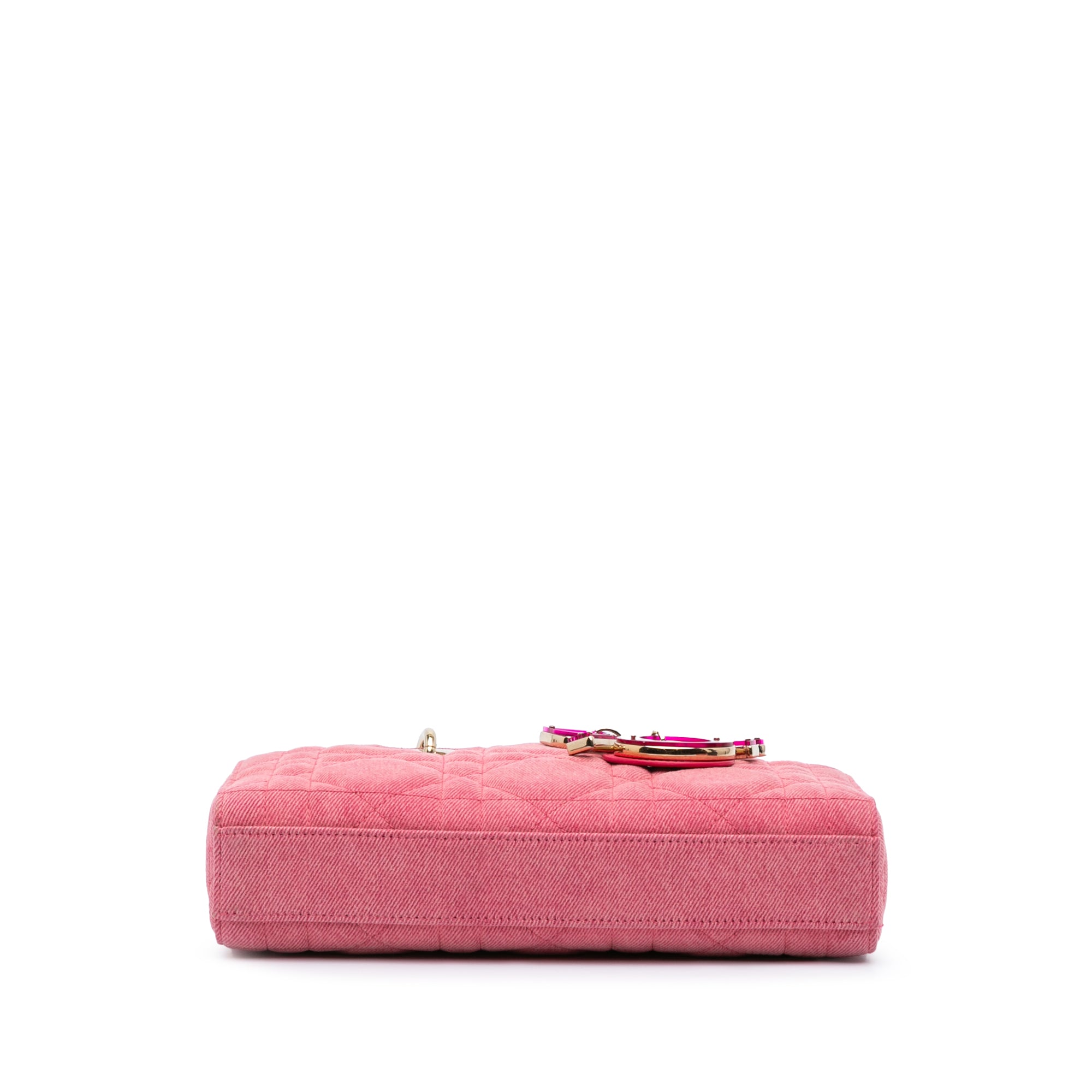 Dior | Pre-Owned Medium Denim Macrocannage Lady D Joy - I | Pink