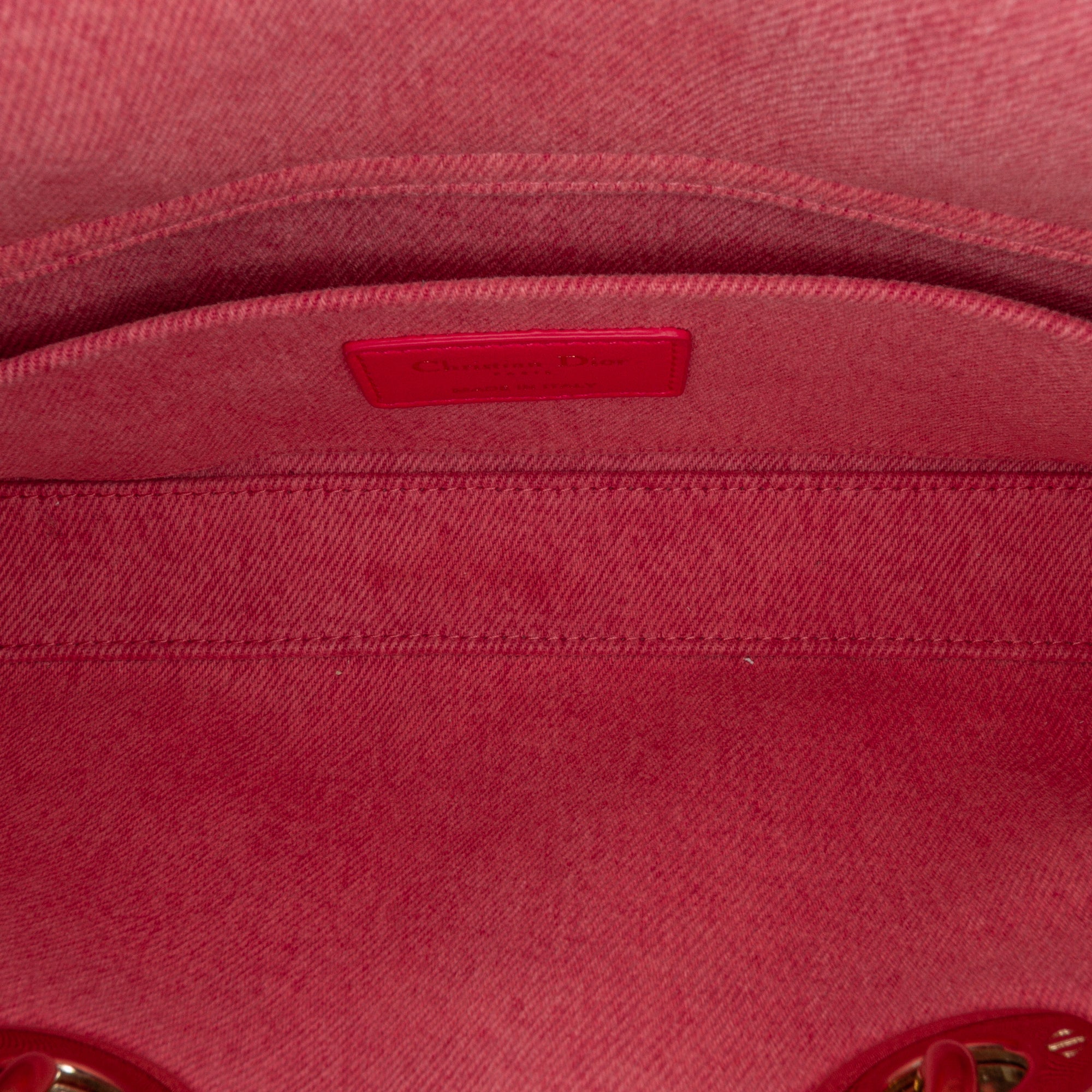 Dior | Pre-Owned Medium Denim Macrocannage Lady D Joy - I | Pink