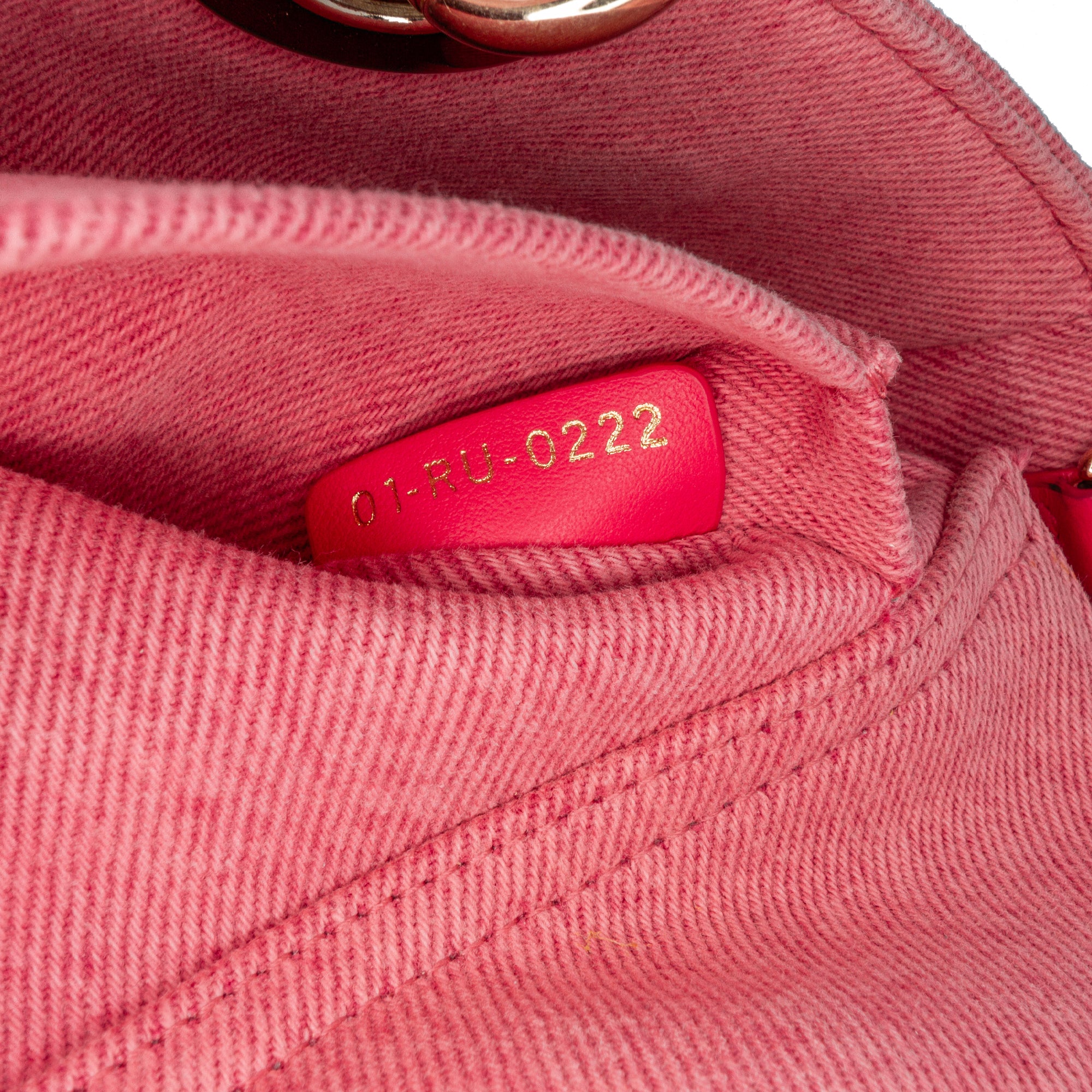 Dior | Pre-Owned Medium Denim Macrocannage Lady D Joy - I | Pink