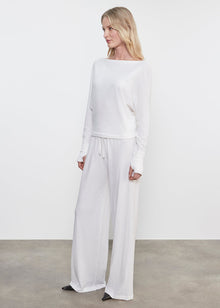 Cashmere Dolman Top | White