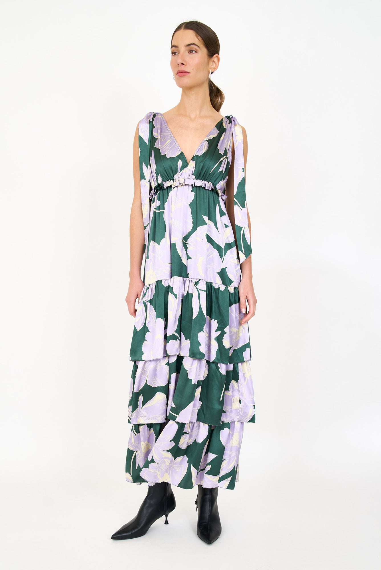 Alexa Dress | Green Blossom