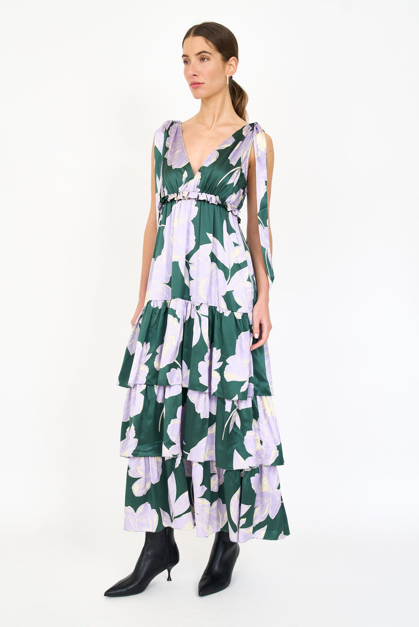 Alexa Dress | Green Blossom