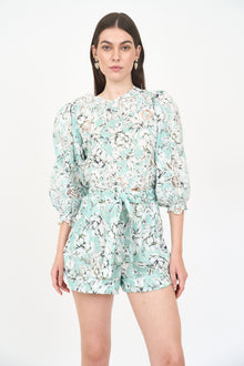 Sydney Top | Teal Vintage Floral