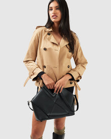 Women | Cool Nights Cropped Trench Coat | Khaki