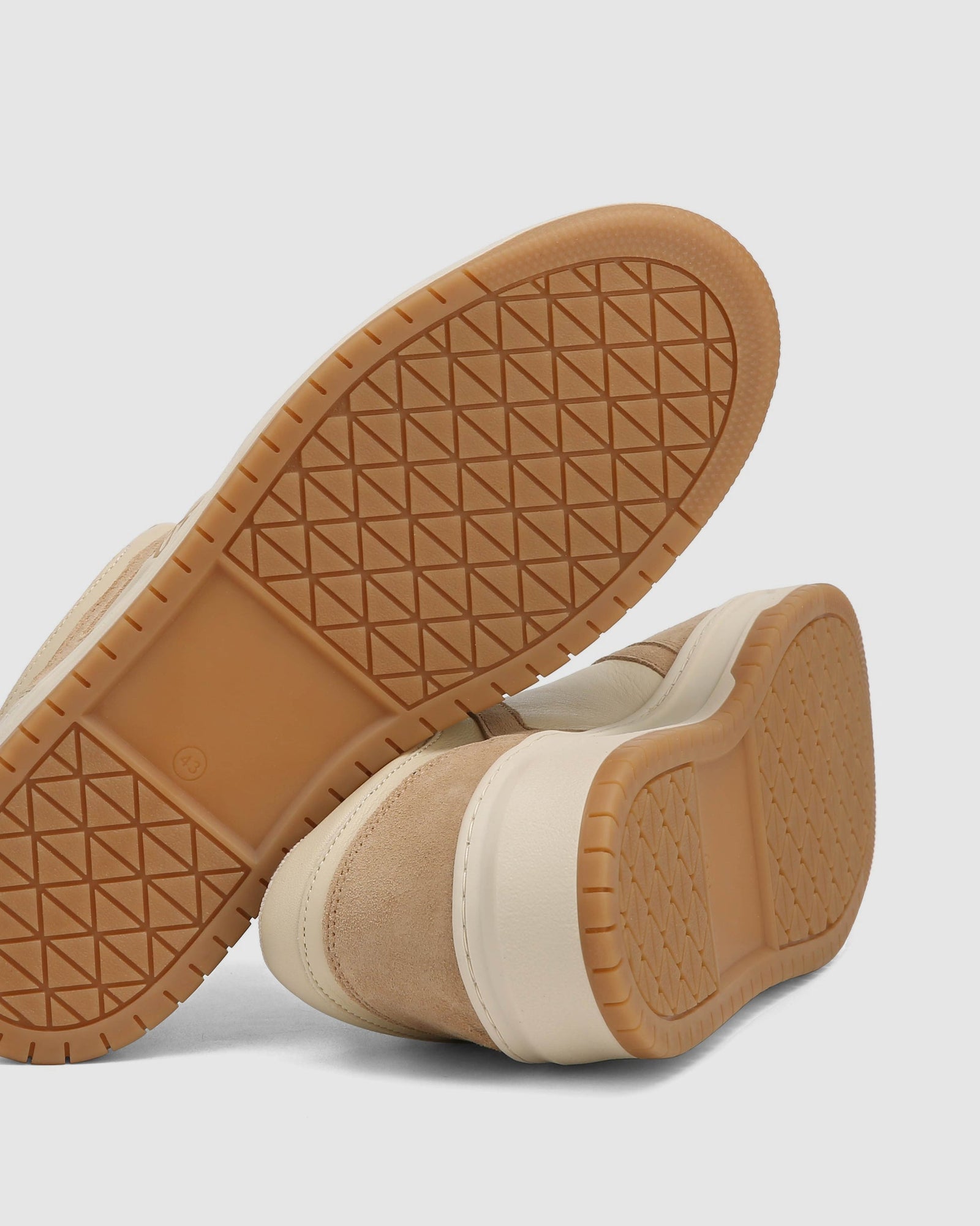 Mens | CM-01 Leather/Cow Suede Combo Sneaker | Bone/Taupe
