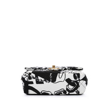 Chanel | Pre-Owned Mini Printed Canvas Deer Coco Flap | White/Black