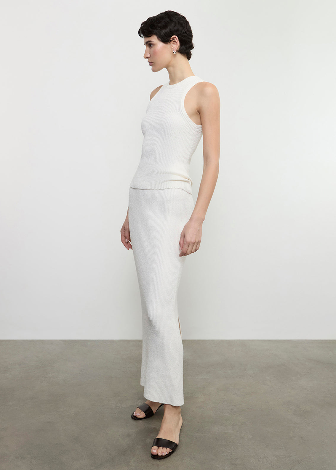 Boucle Knit Skirt | Off White