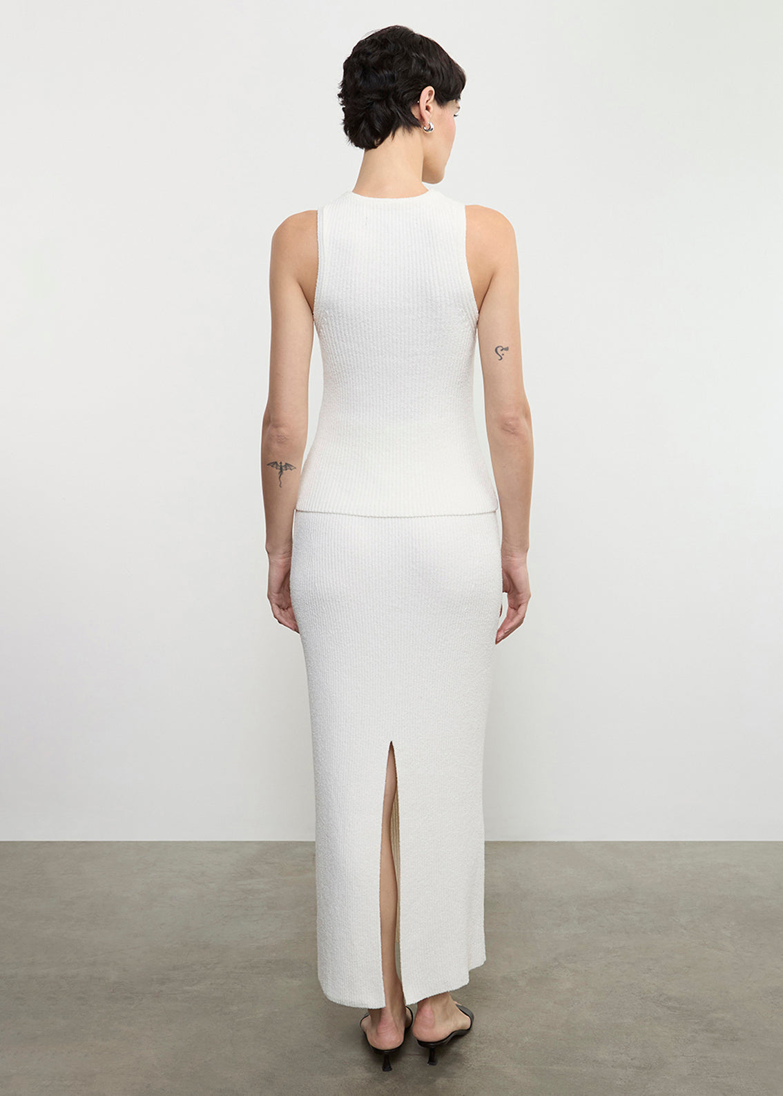 Boucle Knit Skirt | Off White