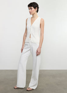 Boucle Knit Vest | Off White