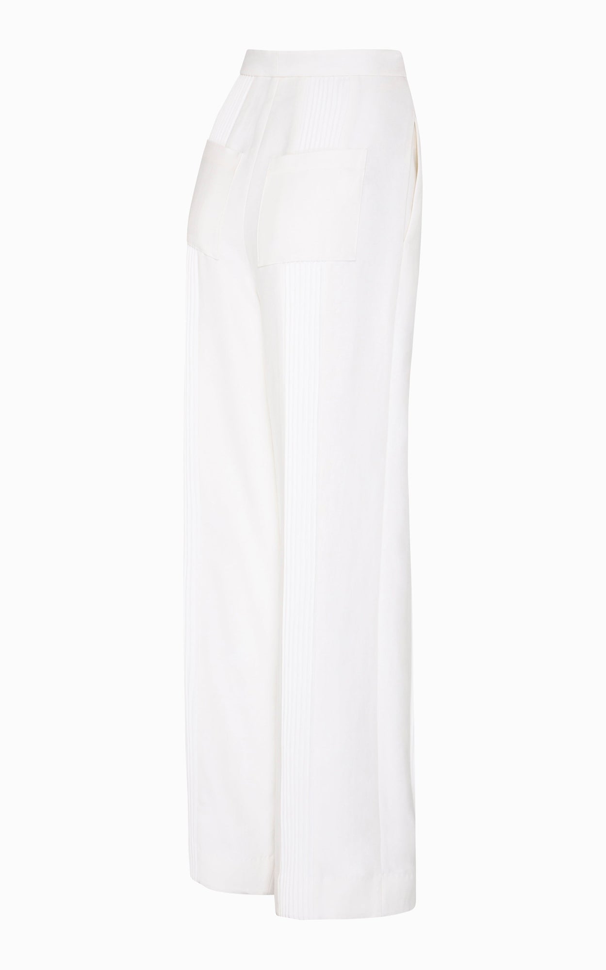 Column Pintucked Pants | Ivory