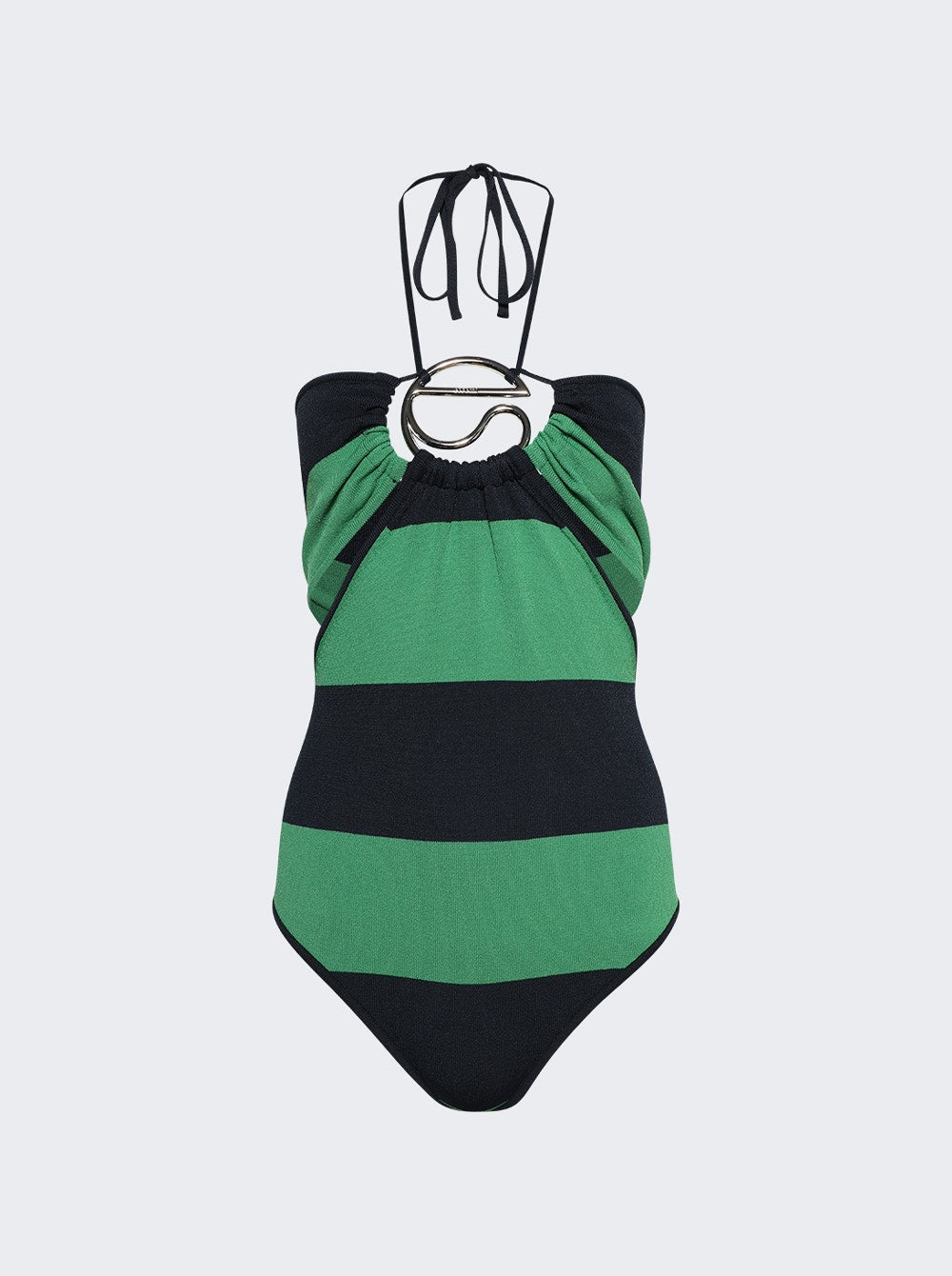 Women | Coperni | Knitted Striped Bodysuit Green And Blue