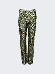 Women | Coperni | Sequins Flared Trouser Green