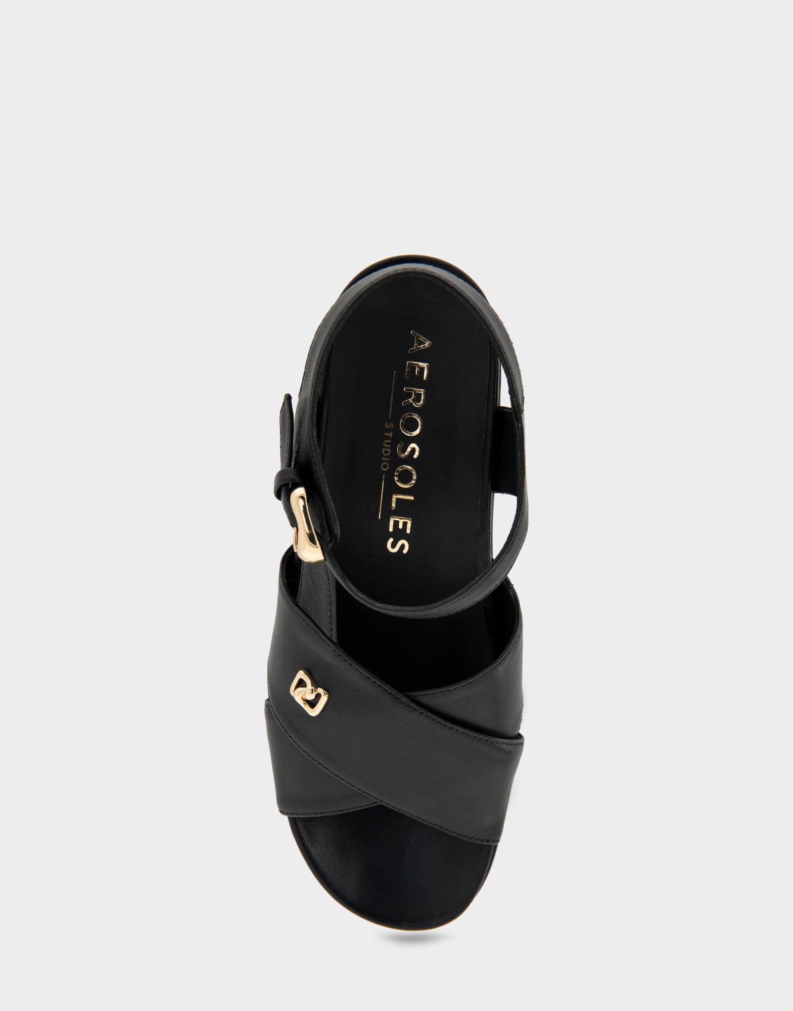 Cora Sandal | Black Leather