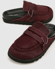 Womens | Cordless Pony Mule | Wine