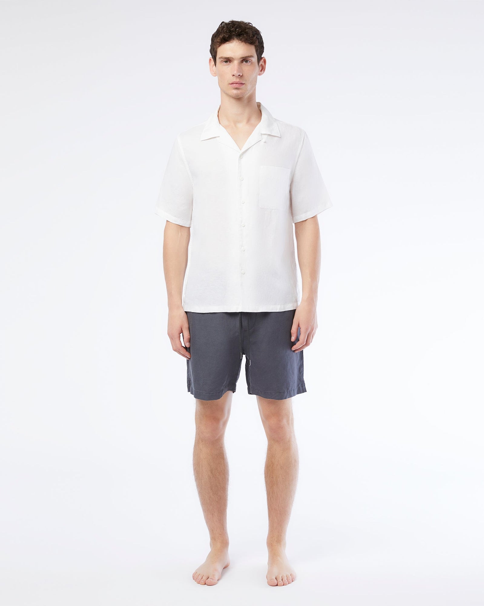Mens | Air Linen Pull-on Short 6in | Gunmetal
