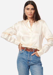 Crosby Silk Blouse | Ceramic