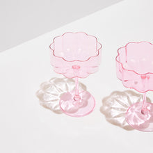 TWO x WAVE COUPE GLASSES - PINK - Fazeek Drinkware Coupe Glass