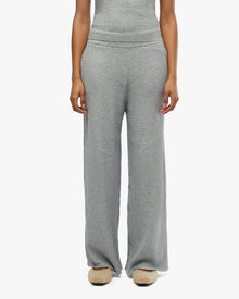 Wide Leg Pull On Pant | Heather Grey