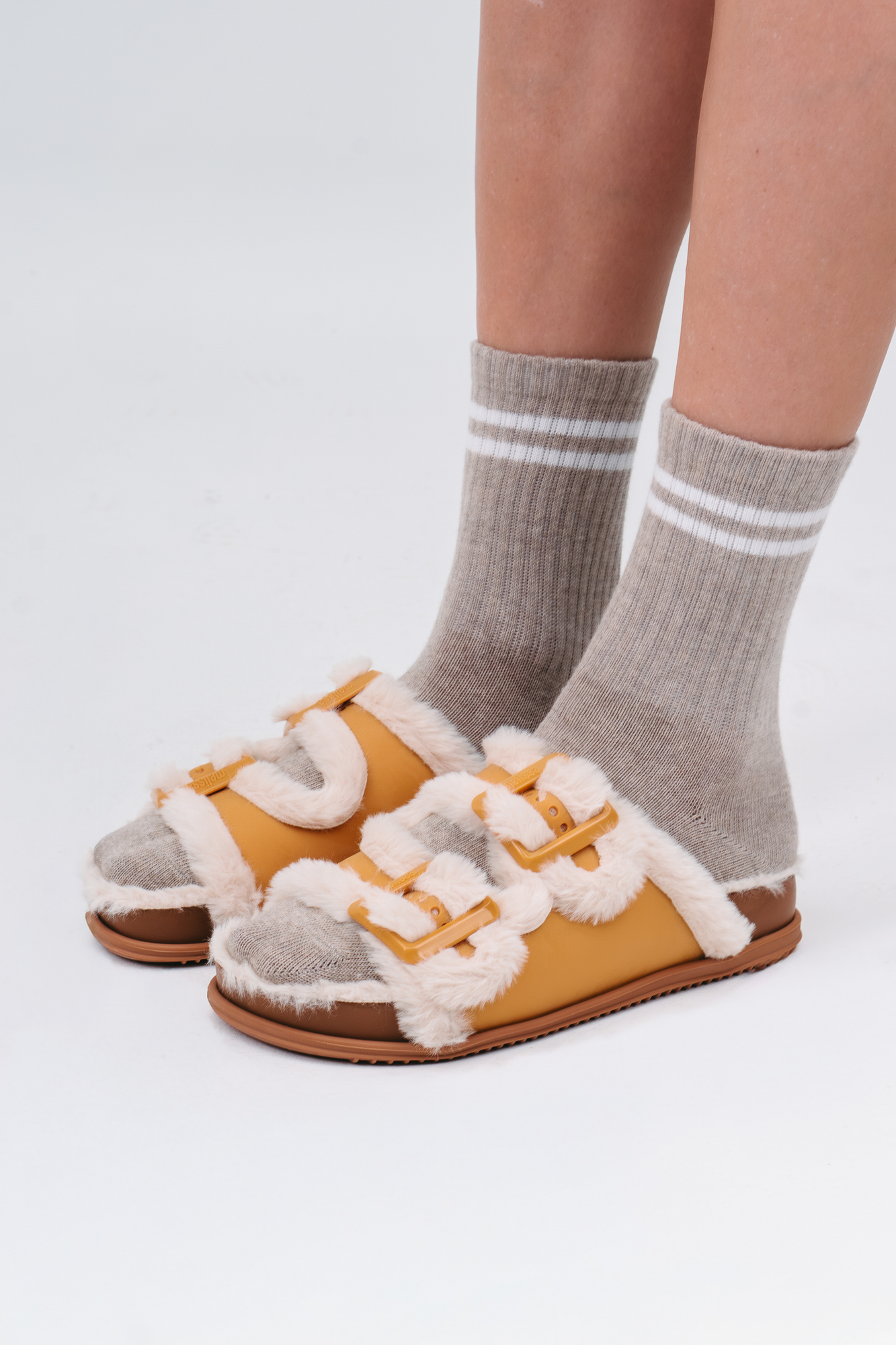 Cozy Warm Slide | Brown/Beige