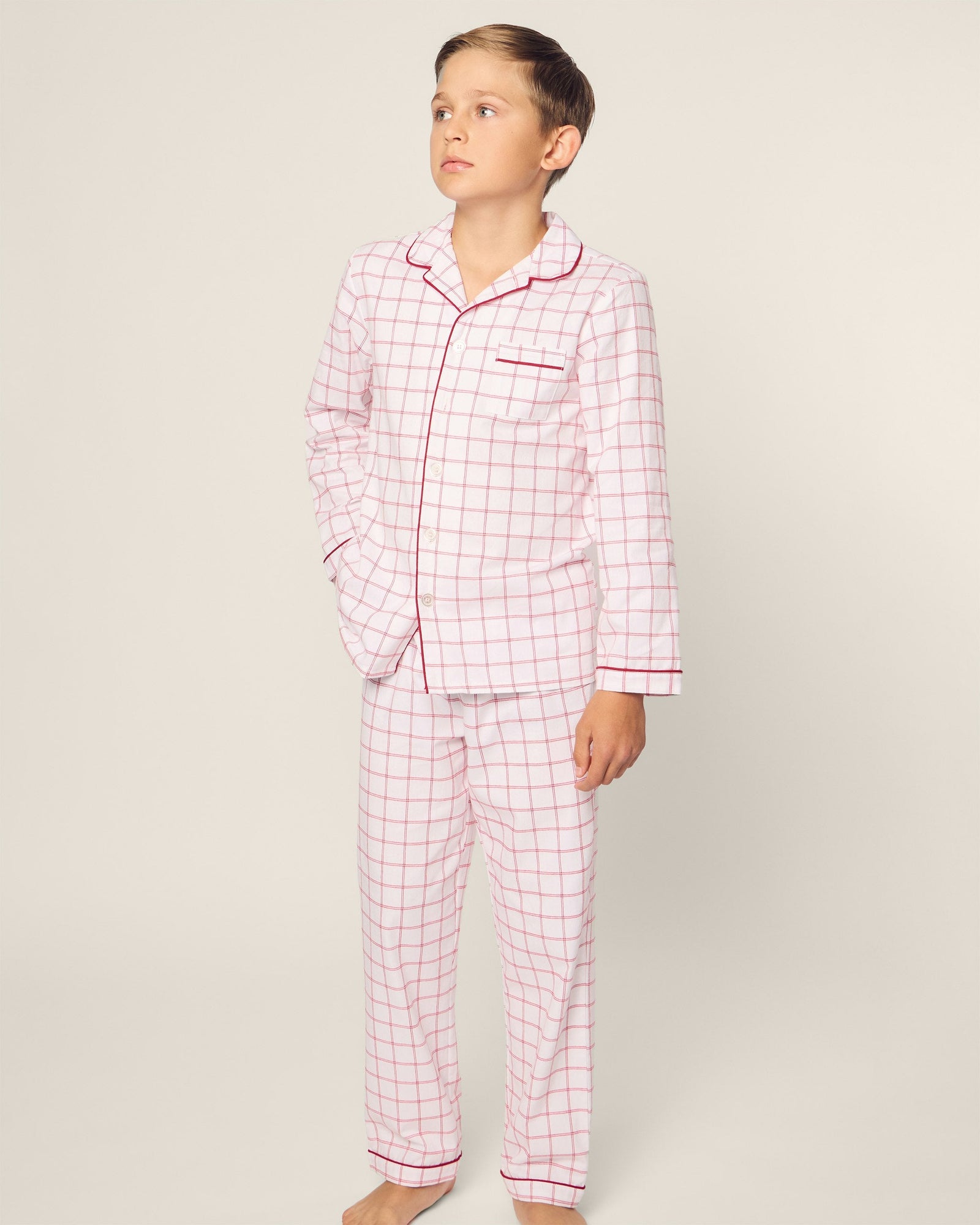 Kids | Twill Pajama Set | Garnet Tattersall