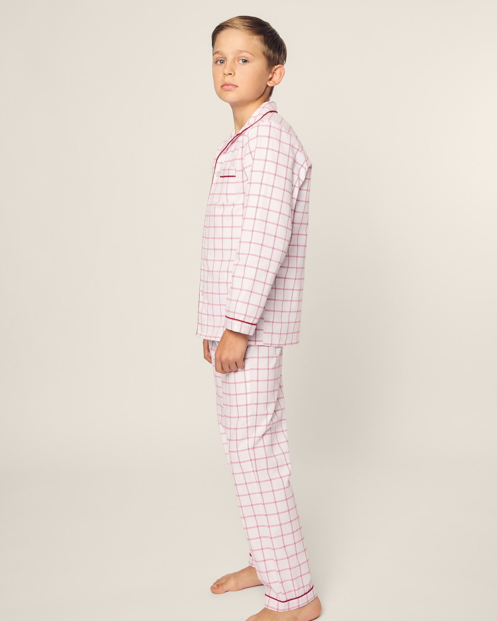 Kids | Twill Pajama Set | Garnet Tattersall