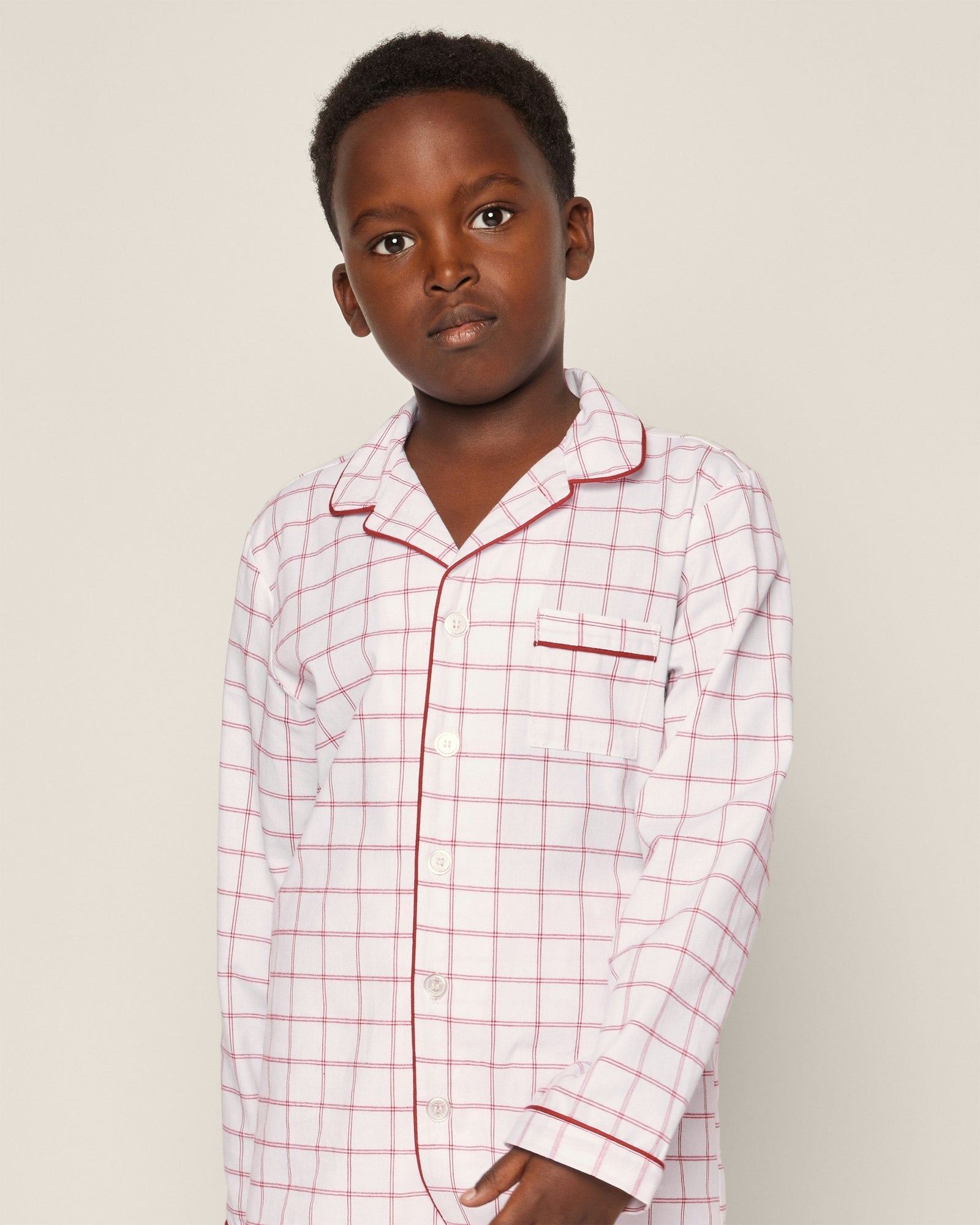 Kids | Twill Pajama Set | Garnet Tattersall
