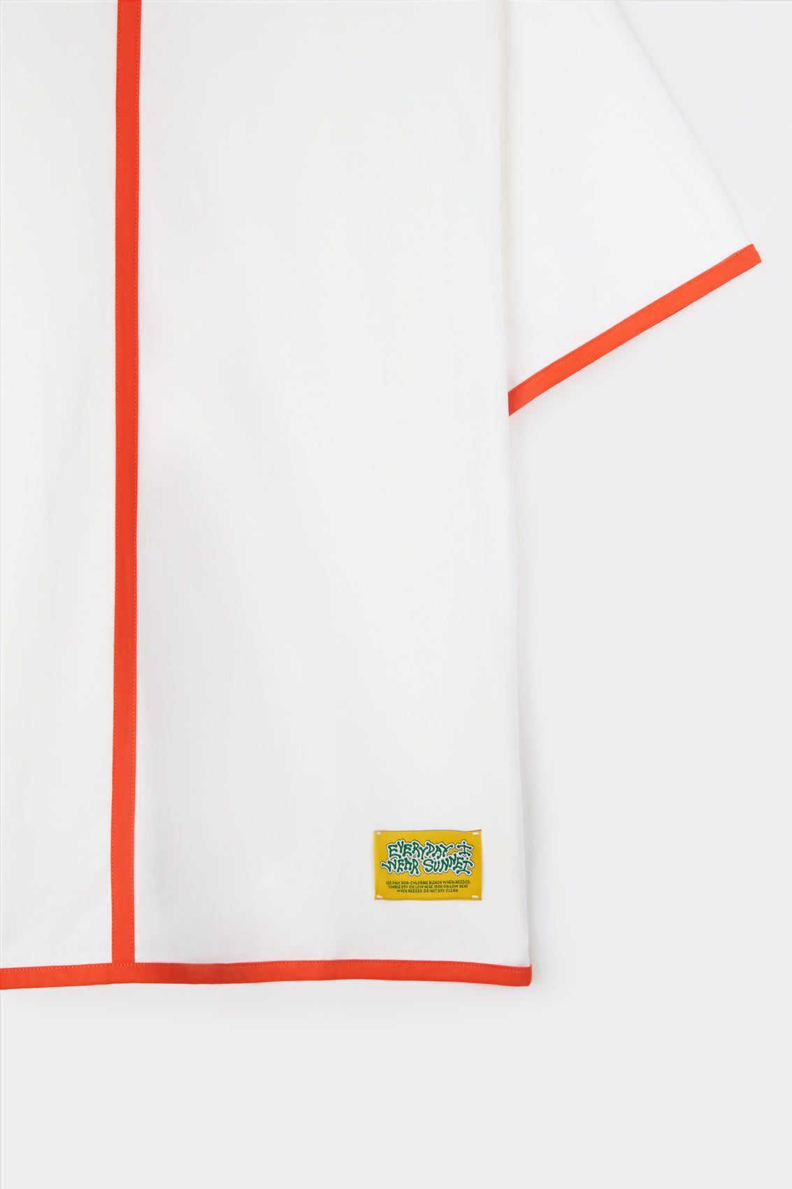Unisex | Classic T-Shirt With Profile | White and Orange