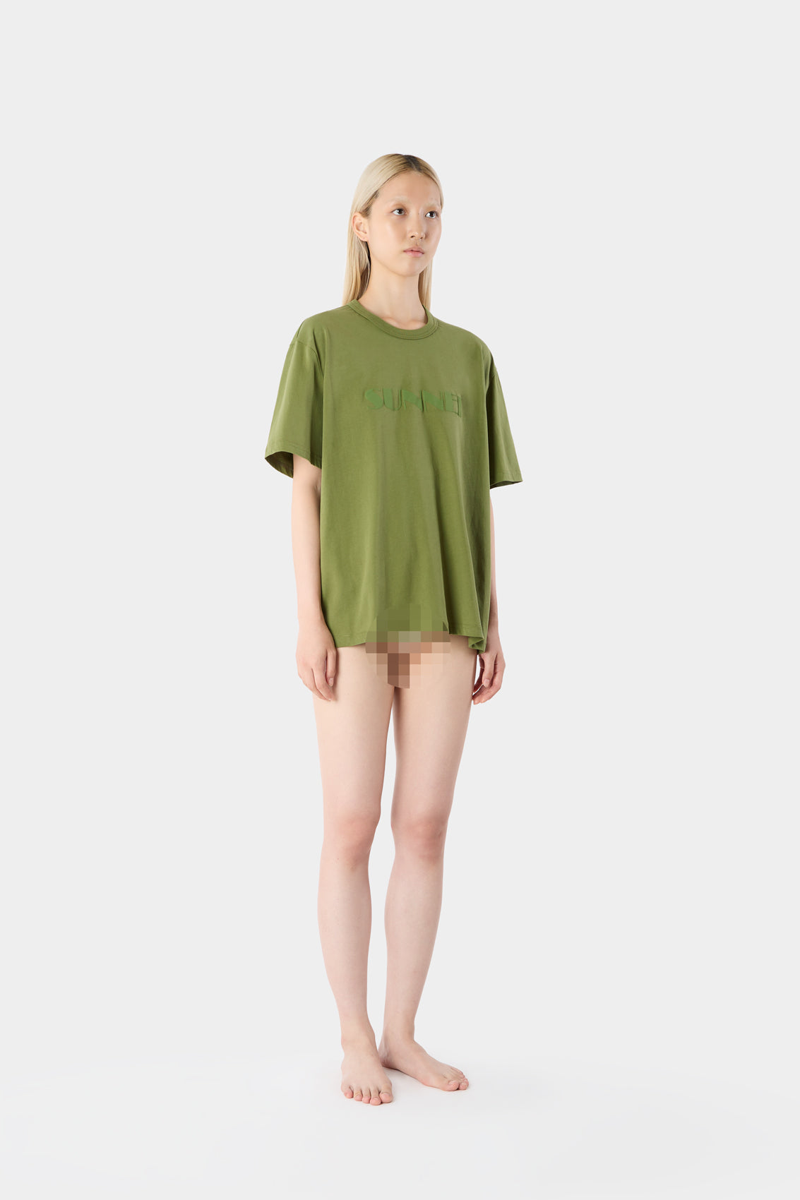 Big Logo Sprayed T-Shirt | Unisex | Military Green