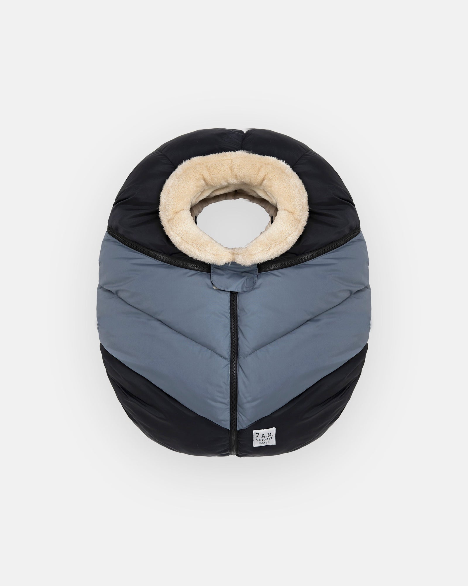 Car Seat Cocoon - Ash | Black & Ash Blue