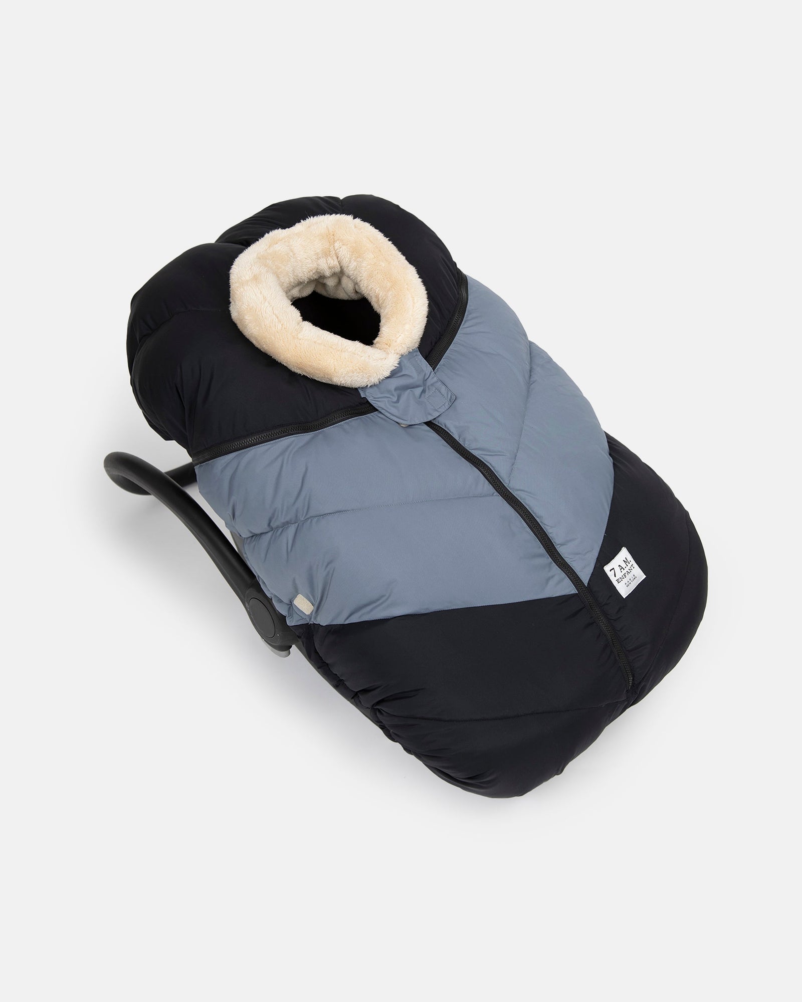Car Seat Cocoon - Ash | Black & Ash Blue