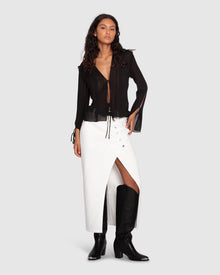 Women | Current Obsession Tie Shirt | Black