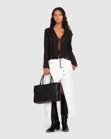 Women | Current Obsession Tie Shirt | Black