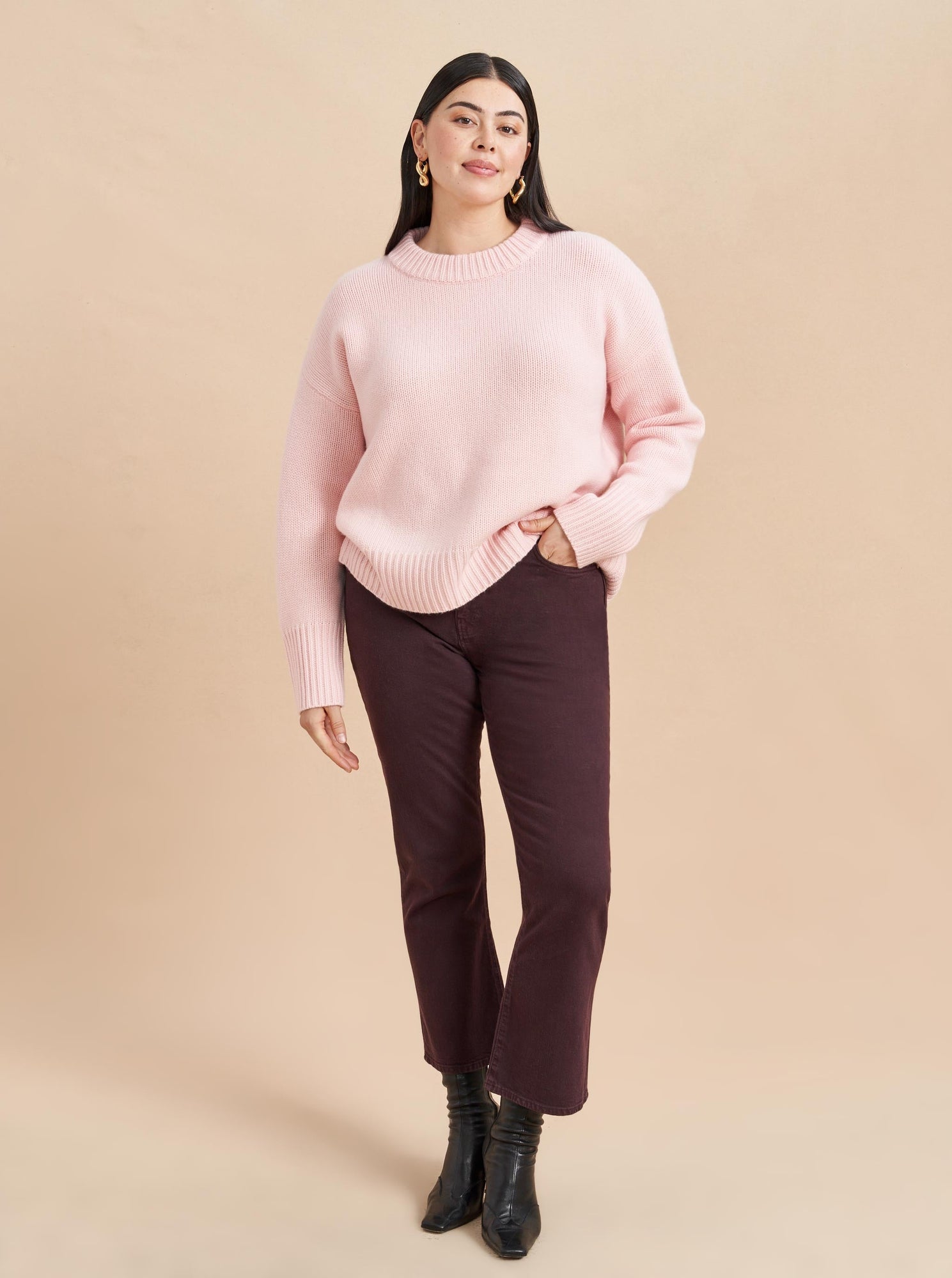 Solid Marin Sweater | Blush