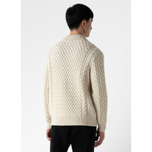 Cable Knit Cardigan Jacket | Men | Ecru