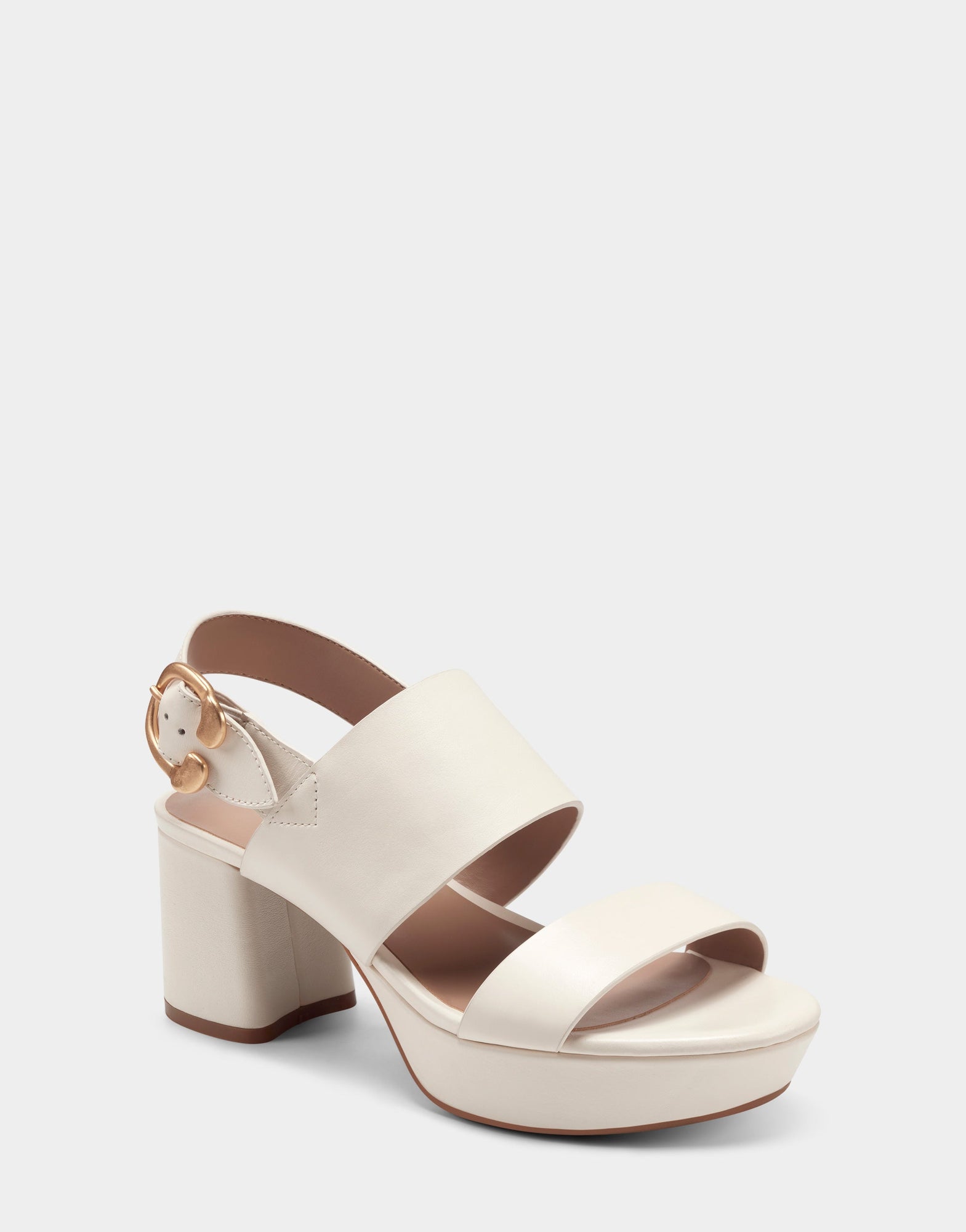 Camera Sandal | Eggshell Leather