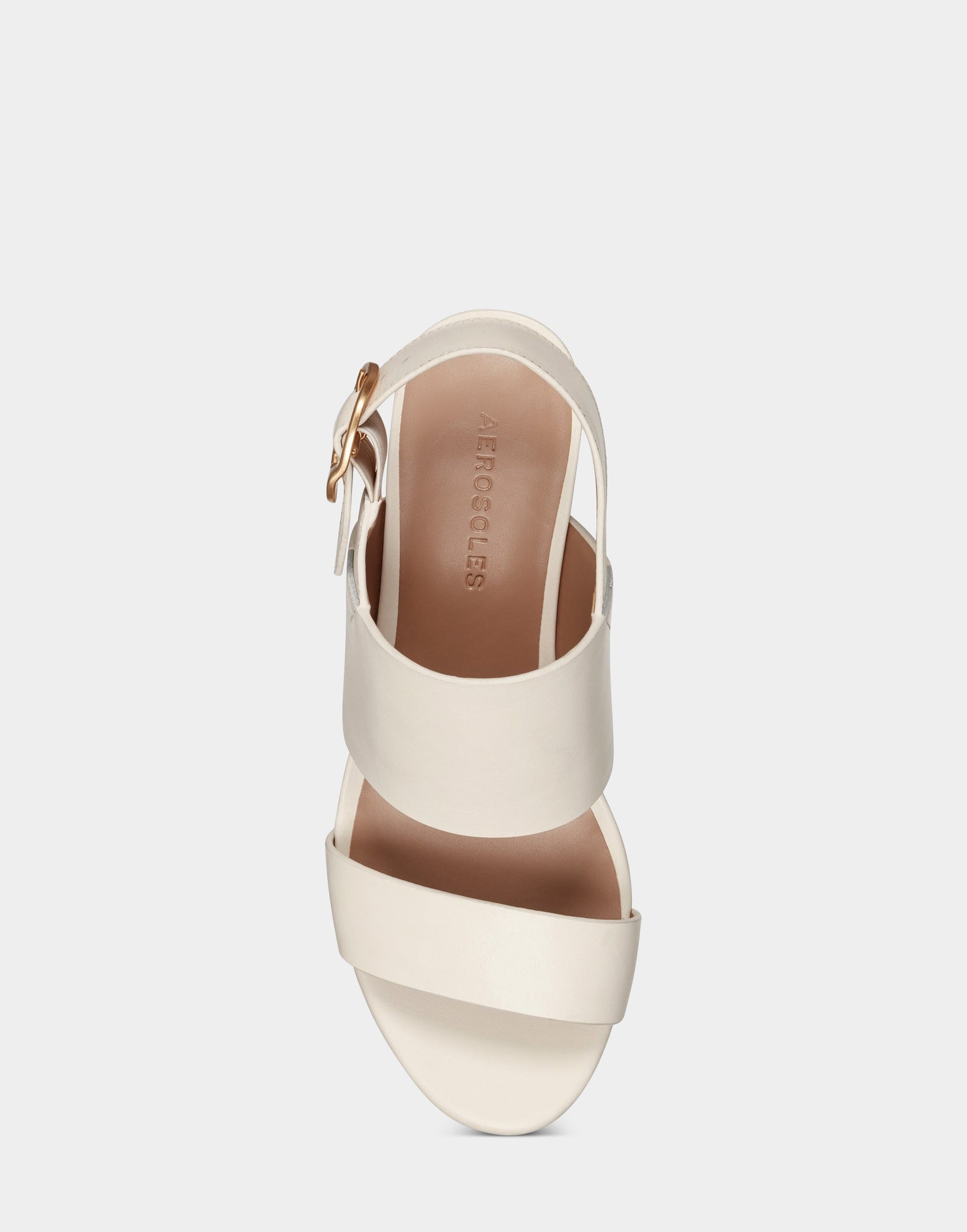Camera Sandal | Eggshell Leather