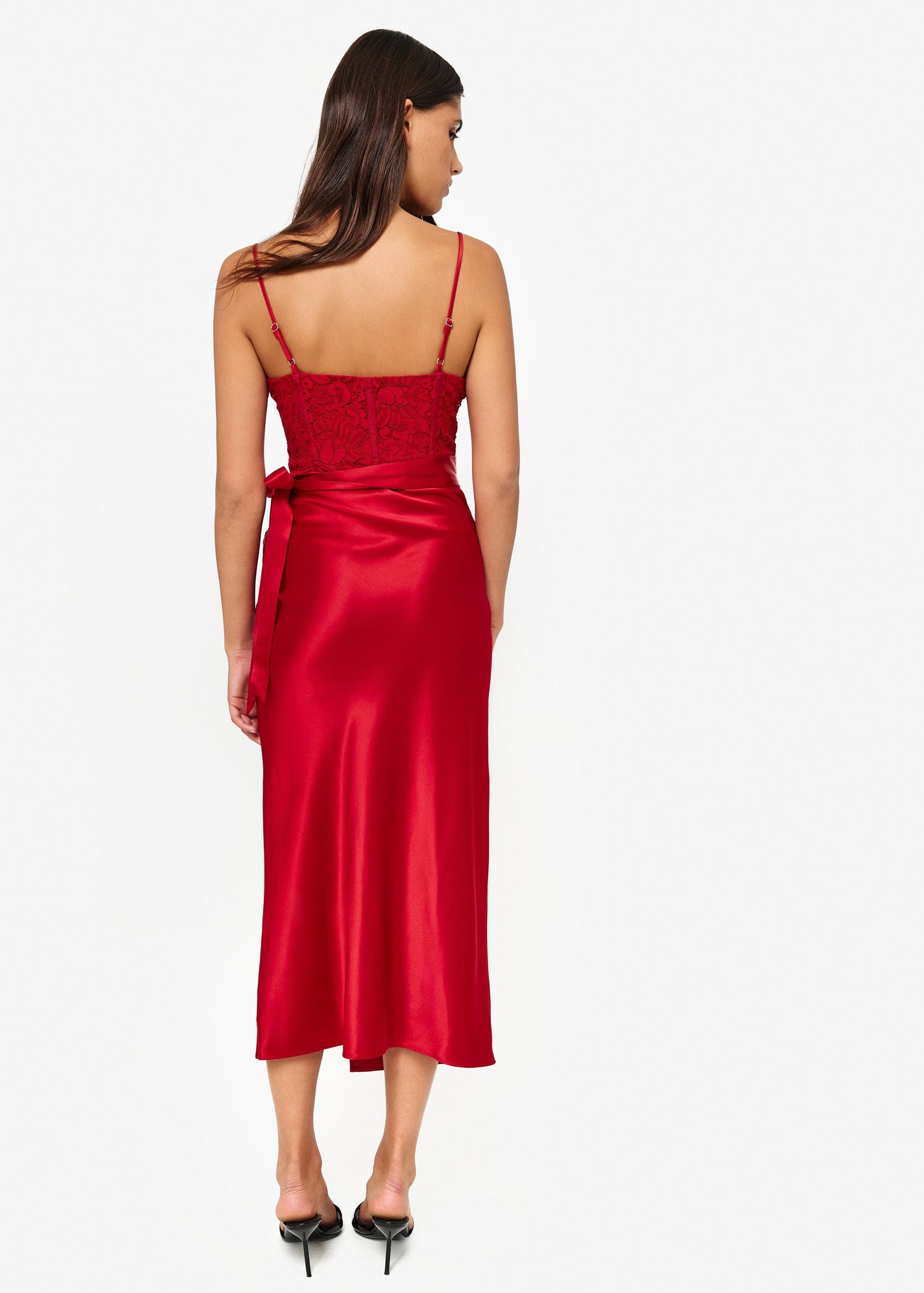 Tricia Corset Dress | Cardinal