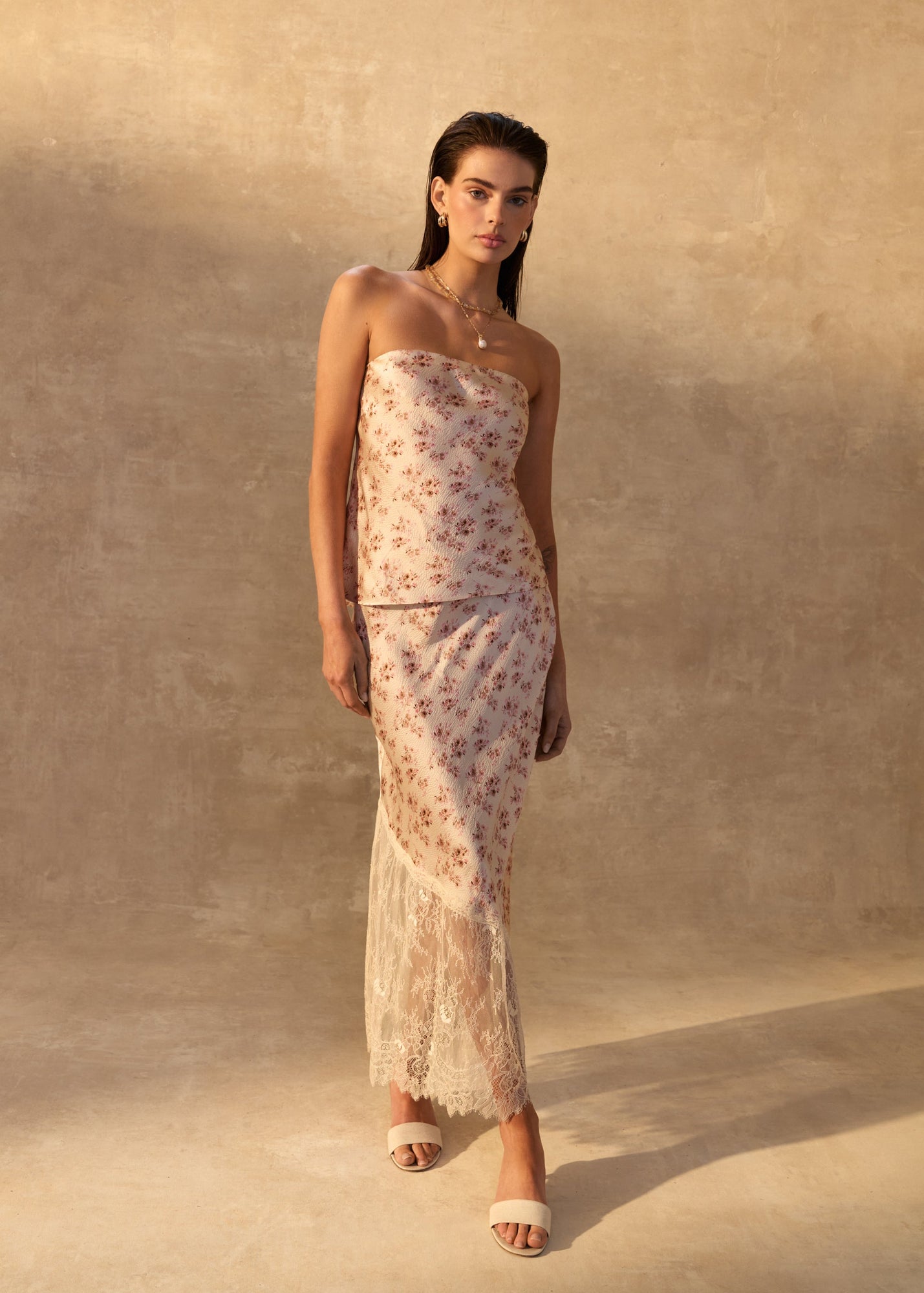 Prima Hammered Silk Strapless Camisole | Dutch Fields